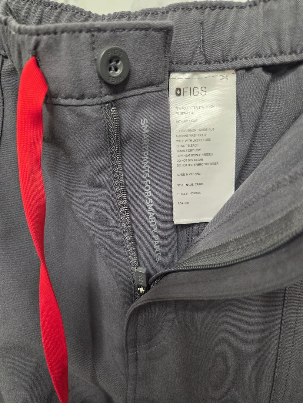 Figs Mens Cairo Cargo Scrub Pants, XL Short Charcoal, NWT Medical